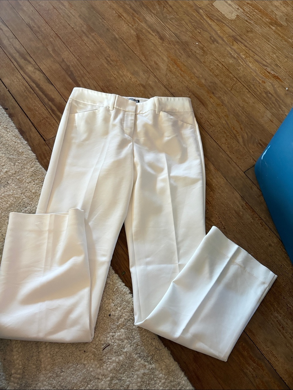 Express Women's White Straight-Leg Dress Pants
